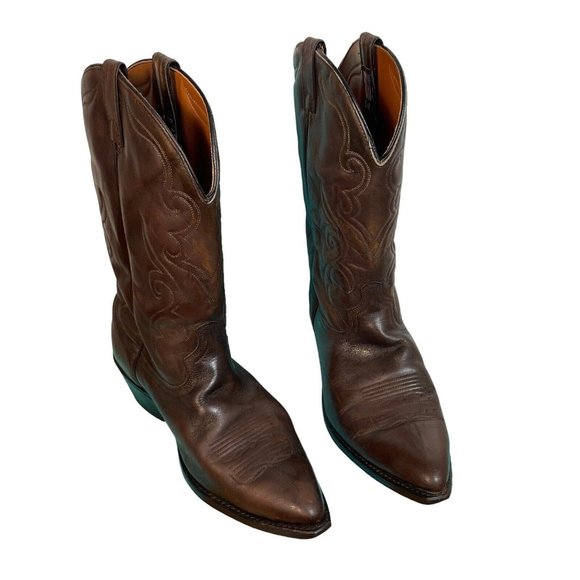 Acme 10-1/2 EW Men’s Cowboy western leather Boots pointed toe main image 4